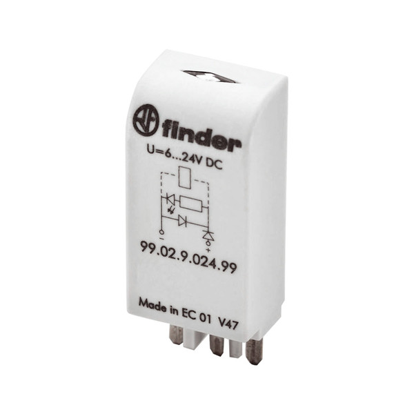 Indikacinis modulis 6...24V DC, LED žalias + diodas, Finder