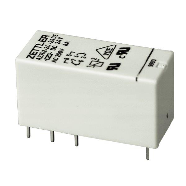 Relė 24VDC; 8A; 2CO; 1440Ω; Zettler