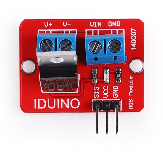 Puslaidininkinės relės modulis (su IRF520) suderinamas su Arduino