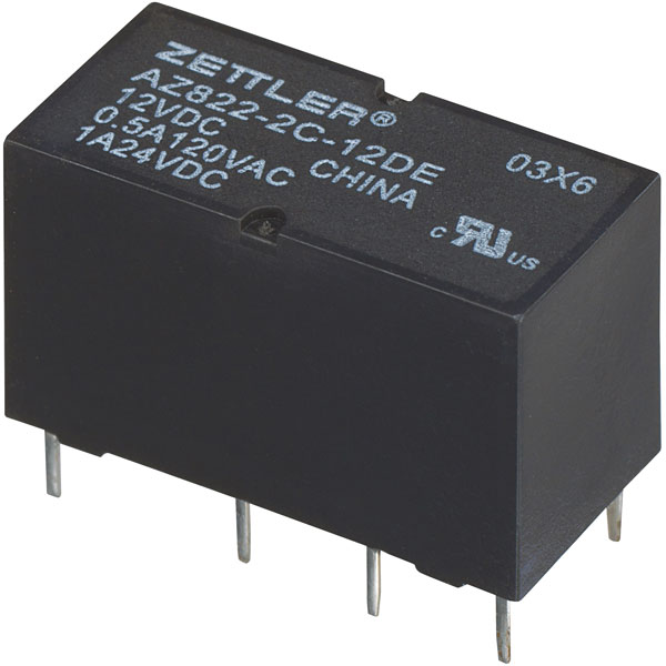 Relė 12VDC; 2A; 2CO; 960Ω; Zettler