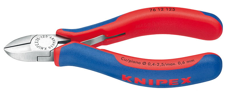 Žnyplės šoninio kirpimo 125mm su spyruokle, Knipex