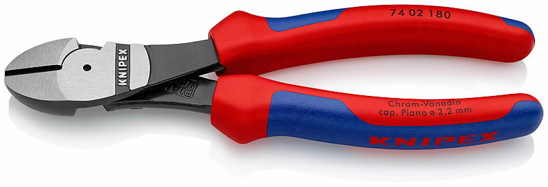 Žnyplės šoninio kirpimo 180mm, Power, Knipex