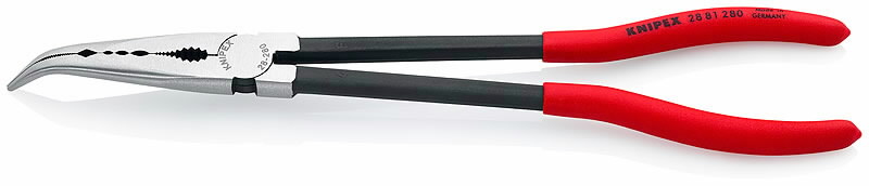 Smailianosės lenktos replės 280mm pailgintos, Knipex