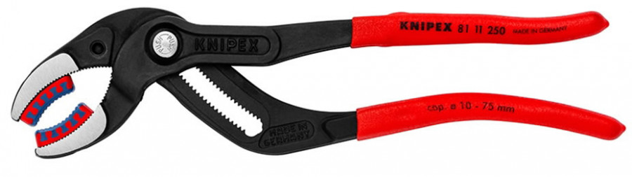Replės sifonams 250mm su plastiko antgaliais, Knipex