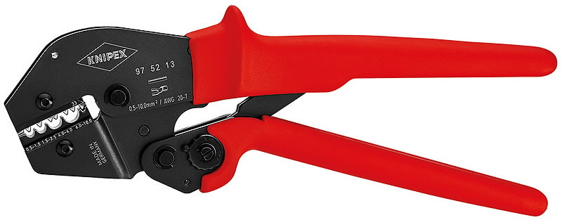 Laidų antgalių užspaudimo replės 0,5-10mm2, Knipex