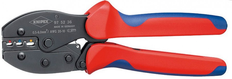 Laidų antgalių užspaudimo replės 0,5-6mm2, Knipex
