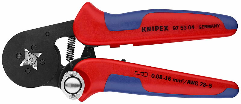 Laidų antgalių užspaudimo replės 0.08-10+16 mm², Knipex