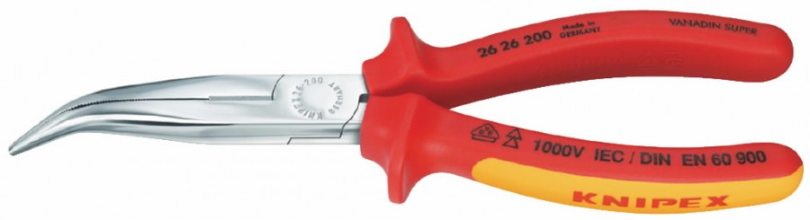 Smailianosės lenktos replės 200mm VDE, Knipex