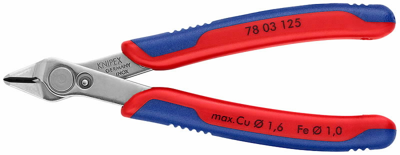 Elektronikos žnyplės 125mm INOX, Knipex