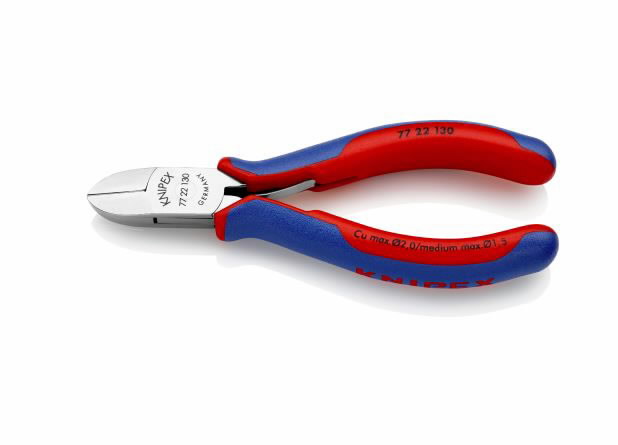 Žnyplės šoninio kirpimo, apvalios, dvispalvės, Knipex