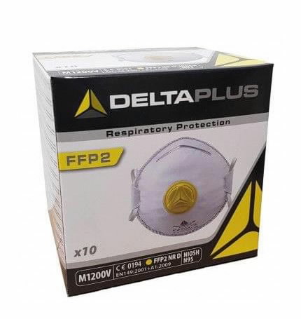 Respiratorius su iškvėpimo vožtuvu FFP2, 10 vnt., Delta Plus