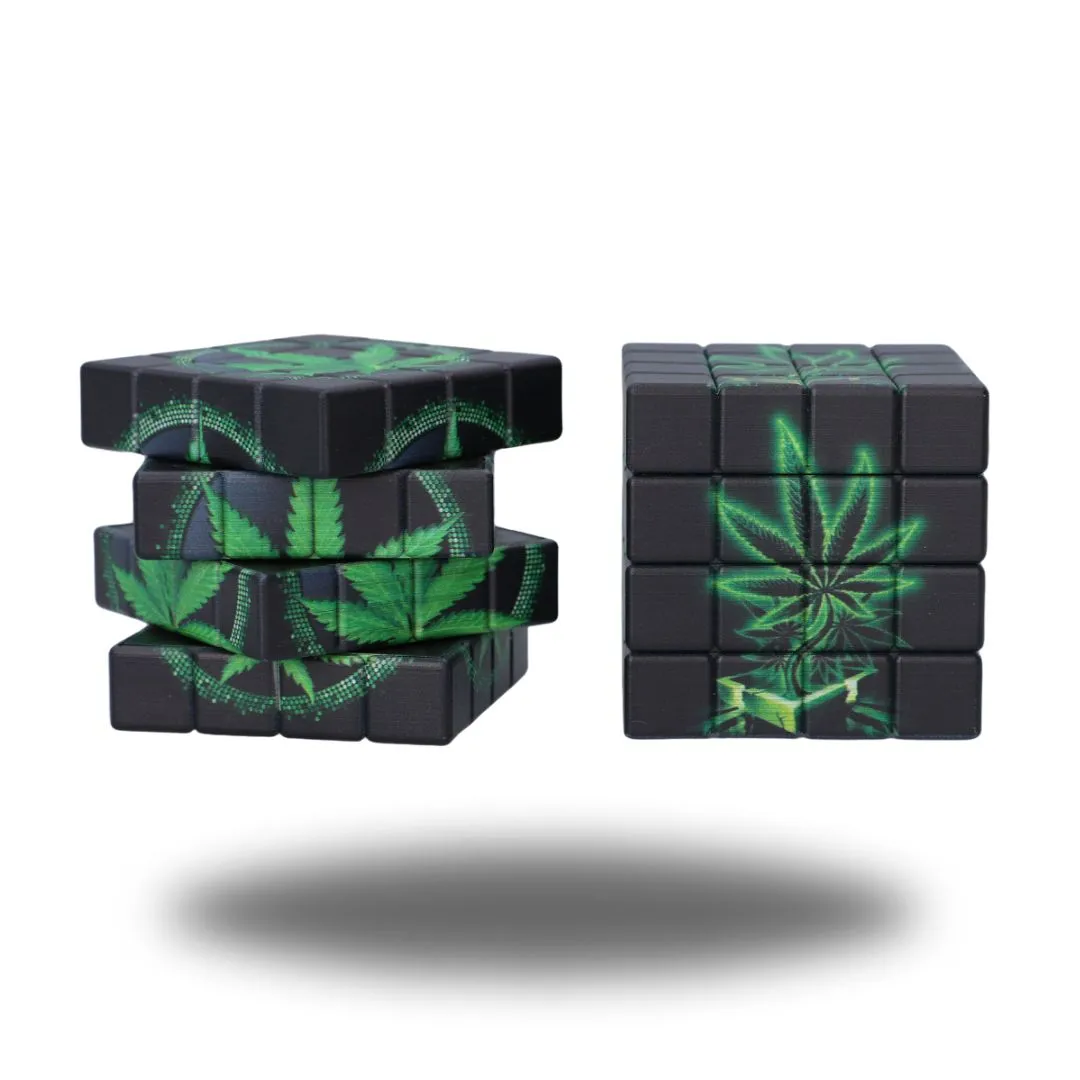 Rubik's Cube - 4 Dalių Metalinis Grinderis