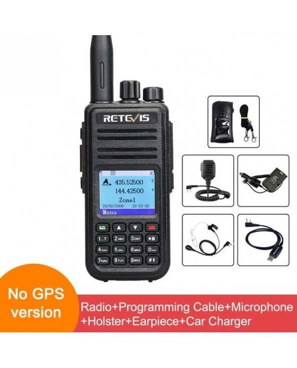 Retevis RT3S DMR Skaitmeninis Walkie Talkie Ham radijo stotys Profesionalus mėgėjiškas dvipusis radijas VHF UHF GPS APRS 5W