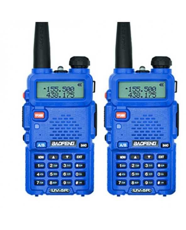 2 vnt Baofeng UV-5R Walkie Talkie UV5R CB radijo stotis 5W 128CH VHF UHF Dviejų dažnių UV 5R dvipusis radijas