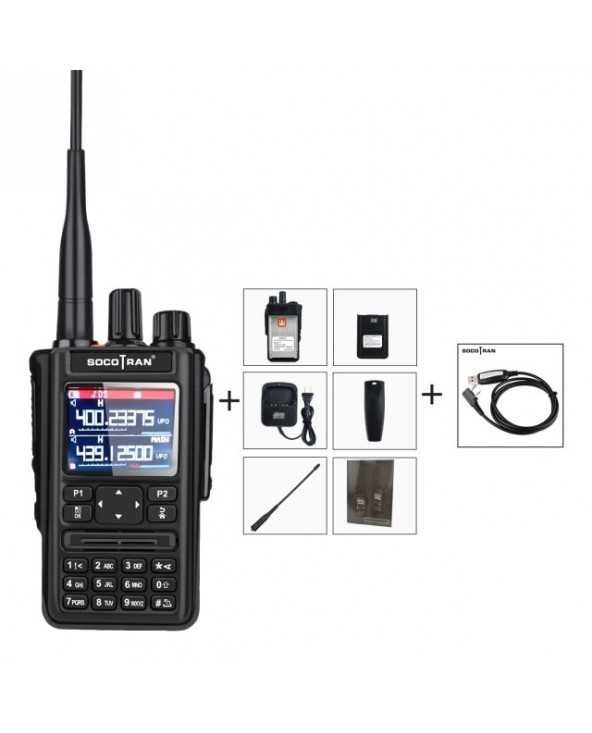 „Socotran UV Full Band Walkie Talkie“ lauko rankinis radijas GPS „Bluetooth“ aviacijos dažnio automatinis dažnio moduliavimas