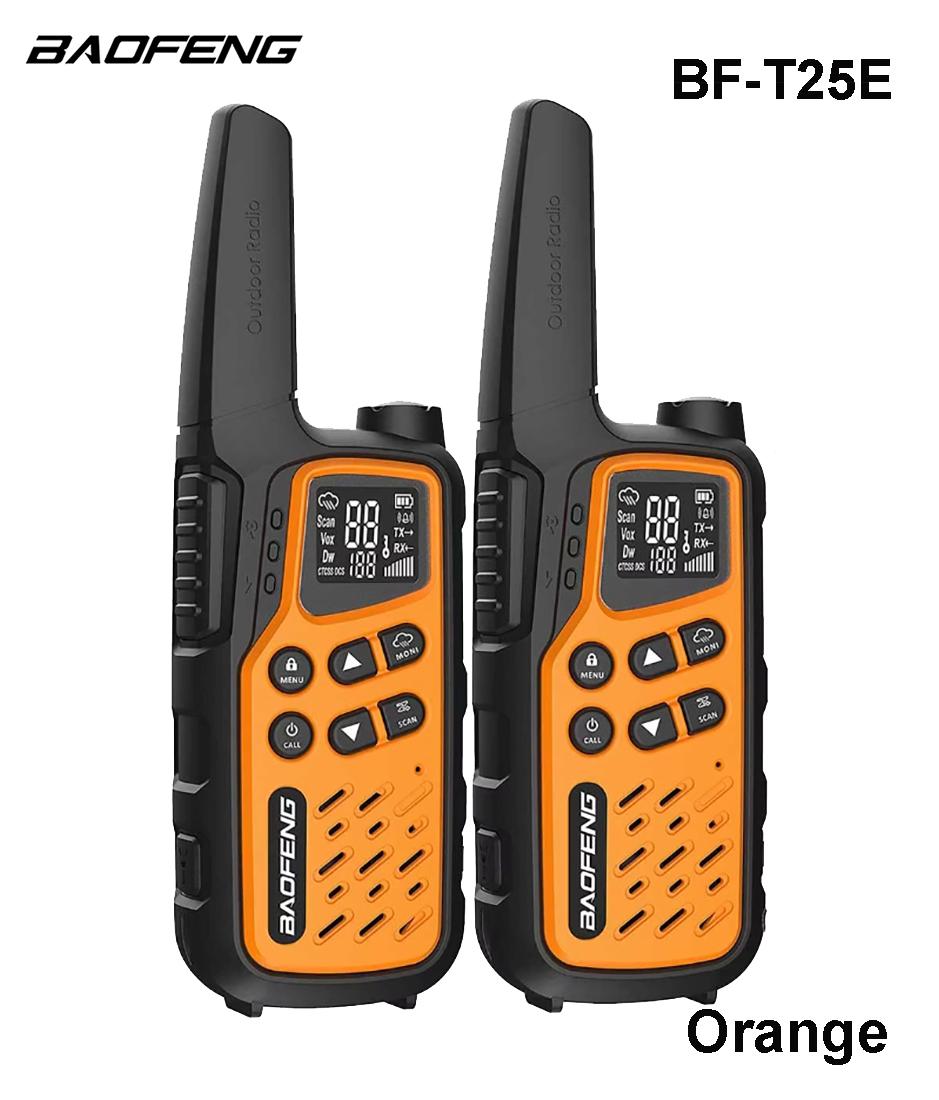 Radijo stočių rinkinys Baofeng BF-T25E PMR Oranžinis MLP išsiuntimas 9 d.