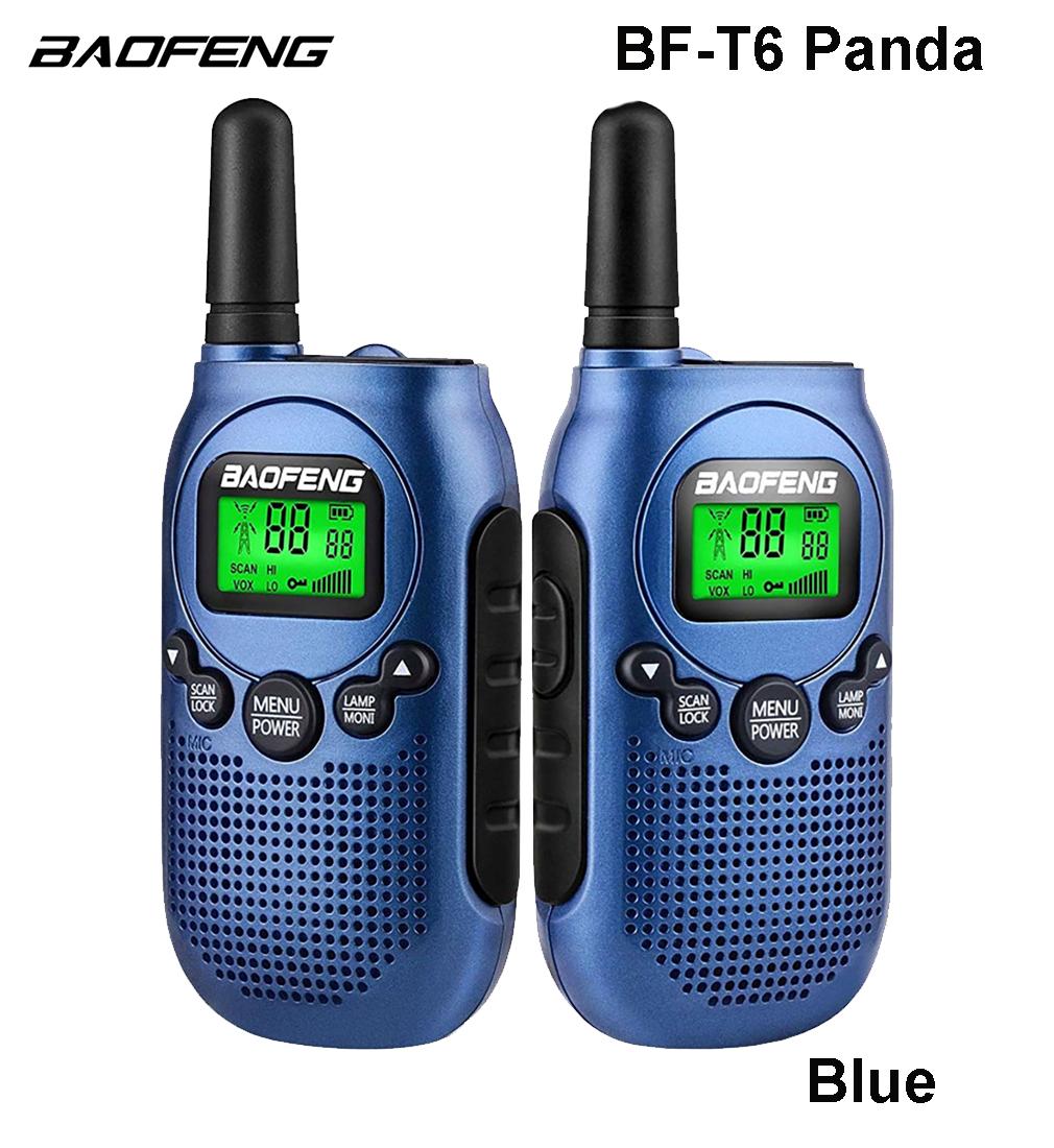 Radijo stočių rinkinys Baofeng BF-T6 PMR Panda 2 vnt. Mėlynas MLP išsiuntimas 9 d.