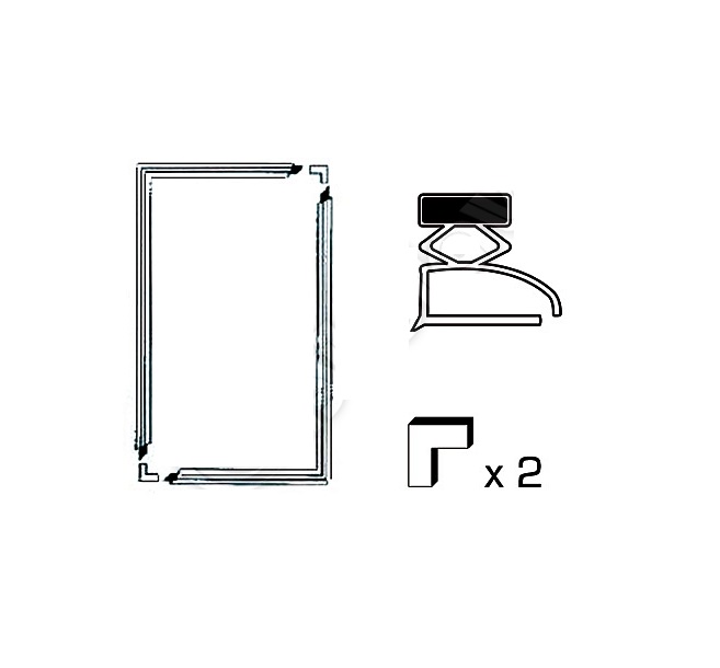 Šaldytuvo durų tarpinė 1300x700mm universali, tvirtinama varžtais