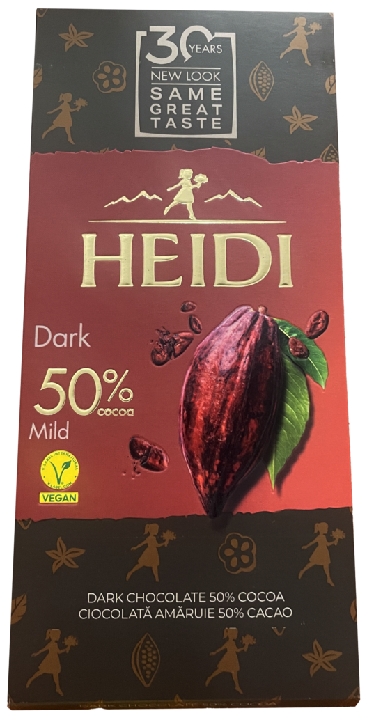 HEIDI 50% juodas šokoladas