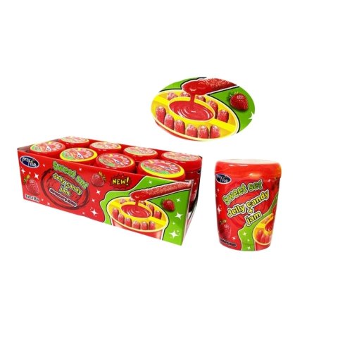 Braškių skonio saldainiai SWEET SET JELLY CANDY + JAM, 96 g