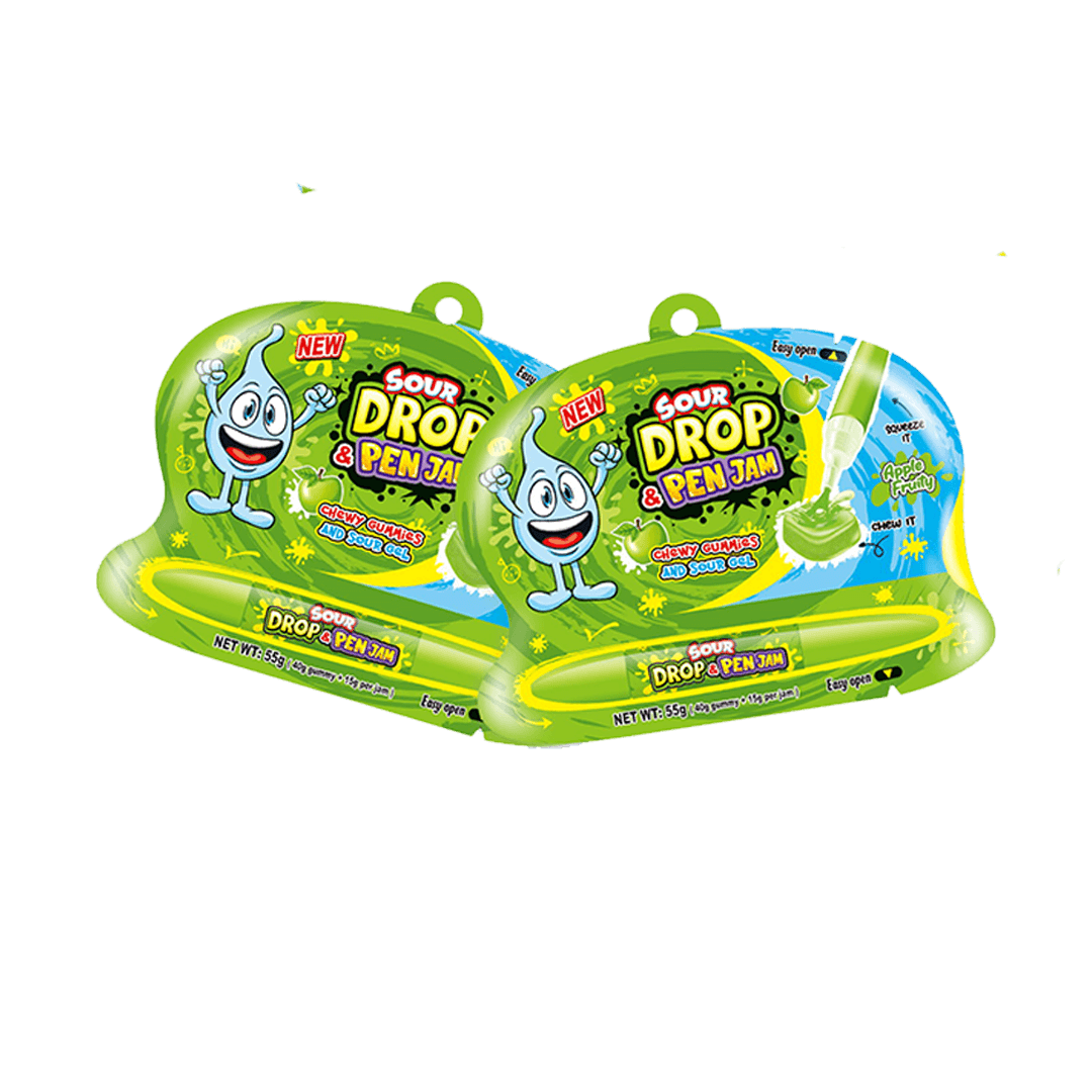 Guminukai su užpilu SOUR DROP PEN JAM (Obuolių sk.) 55g