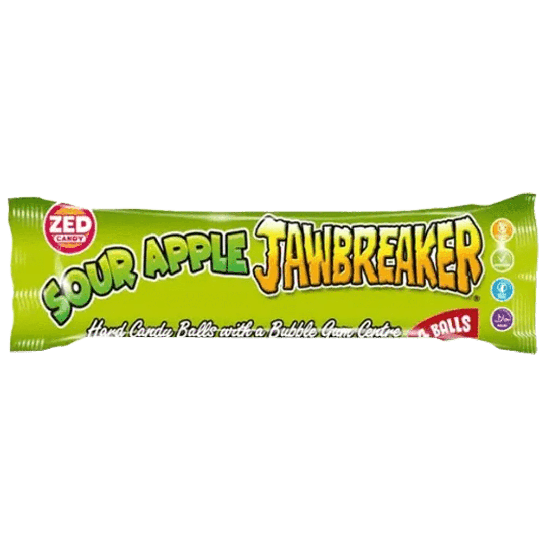 Kramtomi saldainiai Jawbreaker ZED CANDY (Rūgščių obuolių sk.)