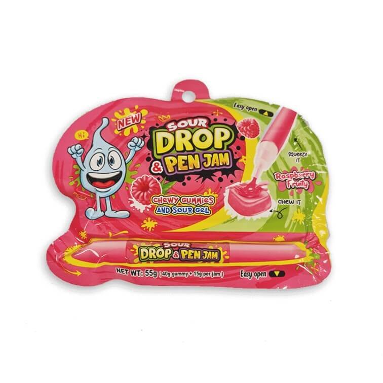 Guminukai su užpilu SOUR DROP PEN JAM (Aviečių sk.)