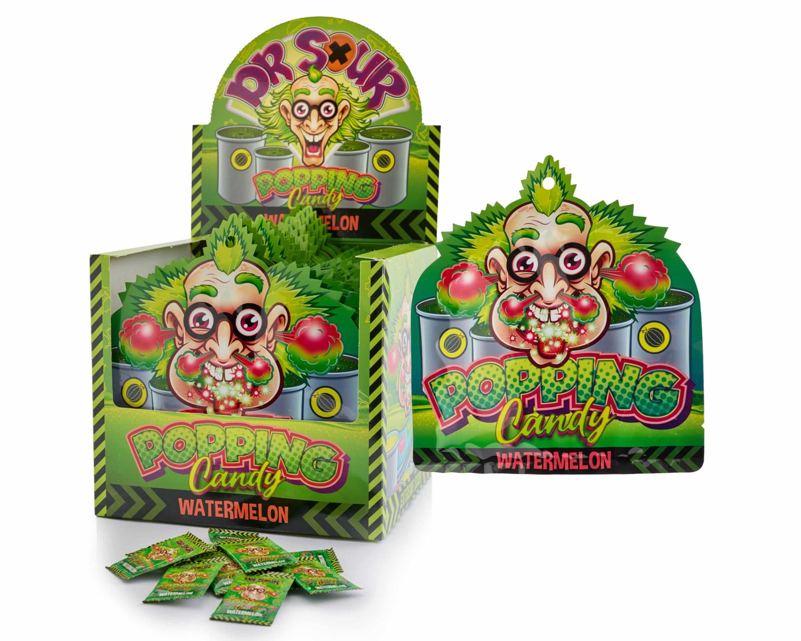 Rūgštūs sproginėjantys saldainiai DR. SOUR Watermelon, 15g