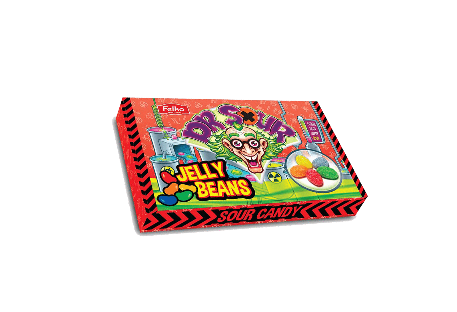Rūgštūs kramtomi saldainiai DR. SOUR Jelly Beans, 80g