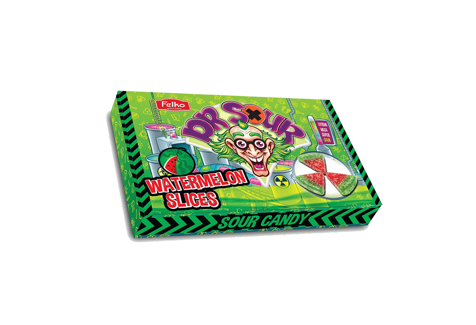 Rūgštūs kramtomi saldainiai DR. SOUR Watermelon Slices, 80g