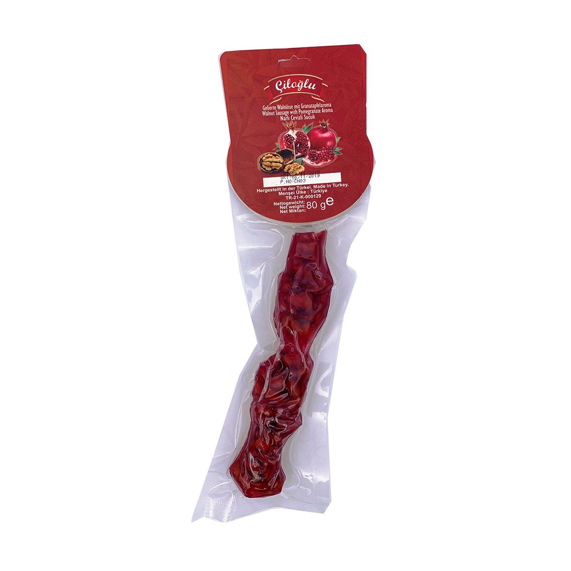 Graikiški riešutai granatų sirupe CILOGLU, 80 g +/- 10 g