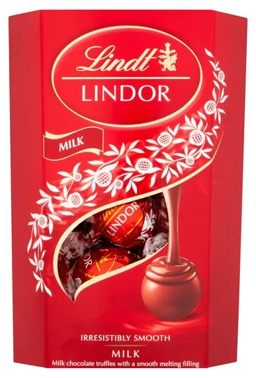 Lindt LINDOR pieniško šokolado rutuliukai, 200g
