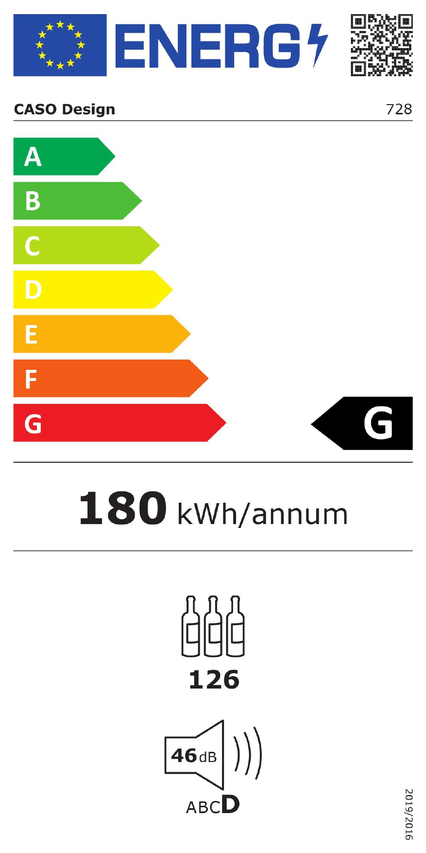 Vyno šaldytuvas Caso WineComfort 1260 Smart Nerūdijantis plienas/Juoda