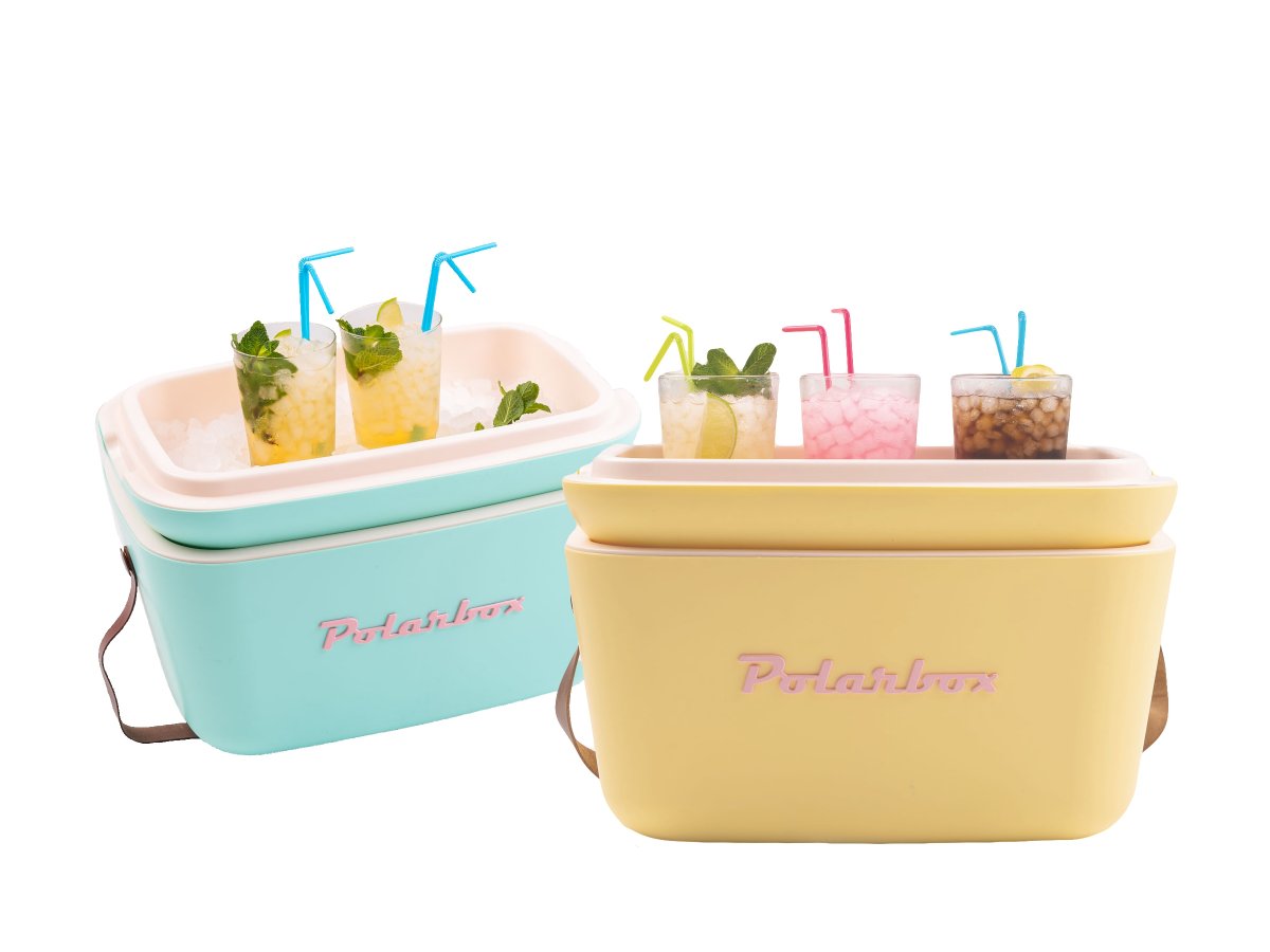 POLARBOX Yellow – Cyan Classic  retro šaltkrepšis, 20L