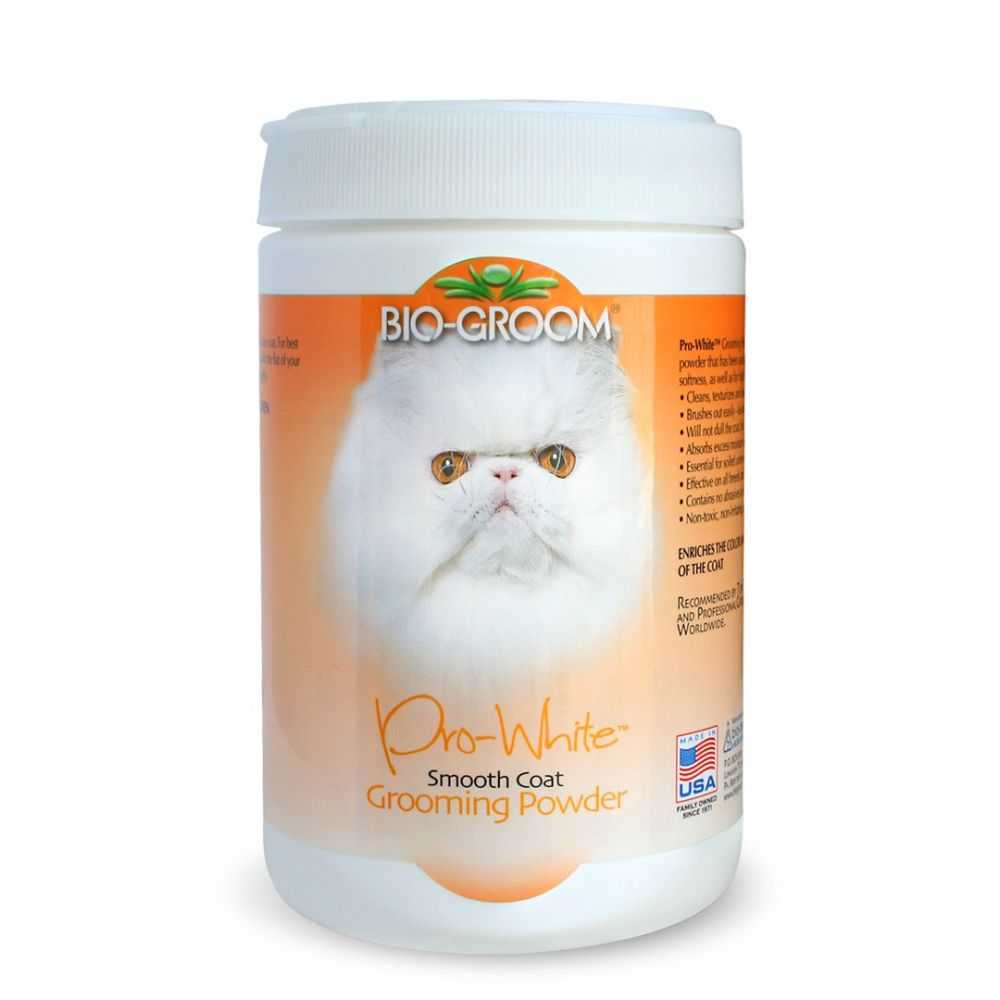 Bio-groom Pro-White Smooth Coat - profesionali pudra švelniam kailui šunims ir katėms, 170g