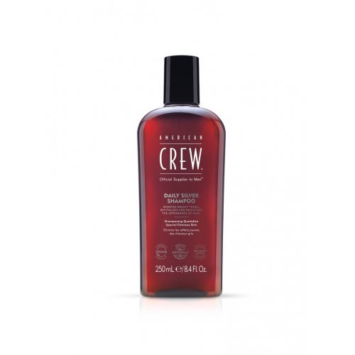 American Crew Daily Silver Shampoo Kasdienis šampūnas žiliems plaukams, 250ml