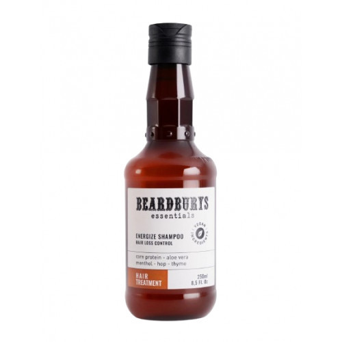 Beardburys Essentials Energize Shampoo Hair Loss Control Plaukų slinkimą stabdantis šampūnas, 250ml