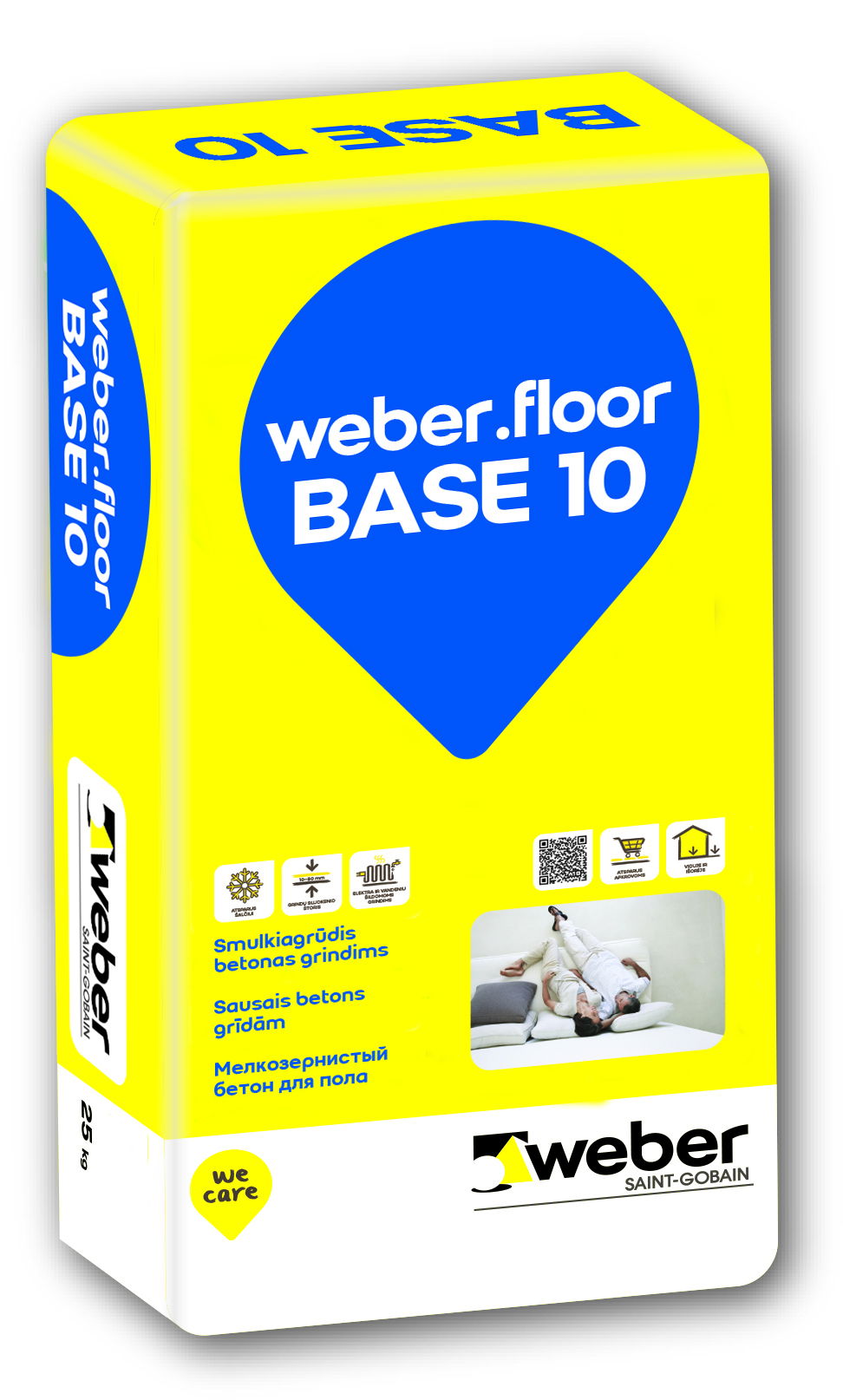 Išlyginamasis grindų mišinys WEBER.FLOOR BASE 10, 10-80 mm, 25 kg