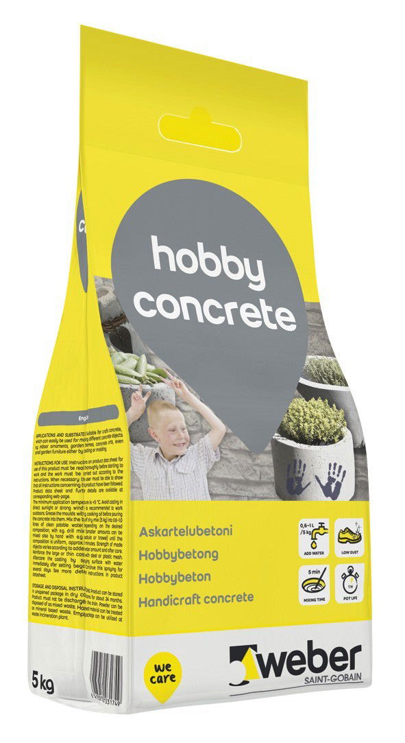 Betonas rankdarbiams WEBER HOBBYCONCRETE, 5 kg