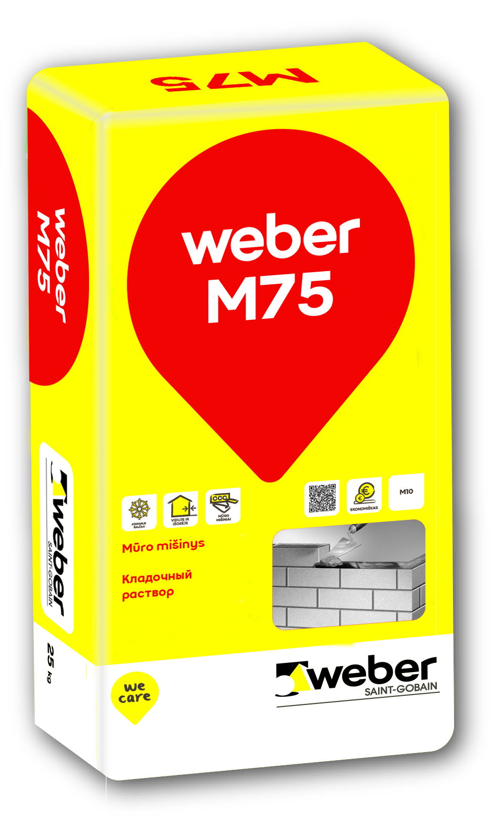 Mūro mišinys WEBER M 75, 25 kg