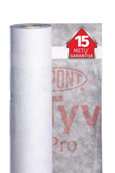 Difuzinė plėvelė TYVEK PRO+TAPE, 124 g/m2, dvisluoksnė su lipnia juosta, 1,5 x 50 m