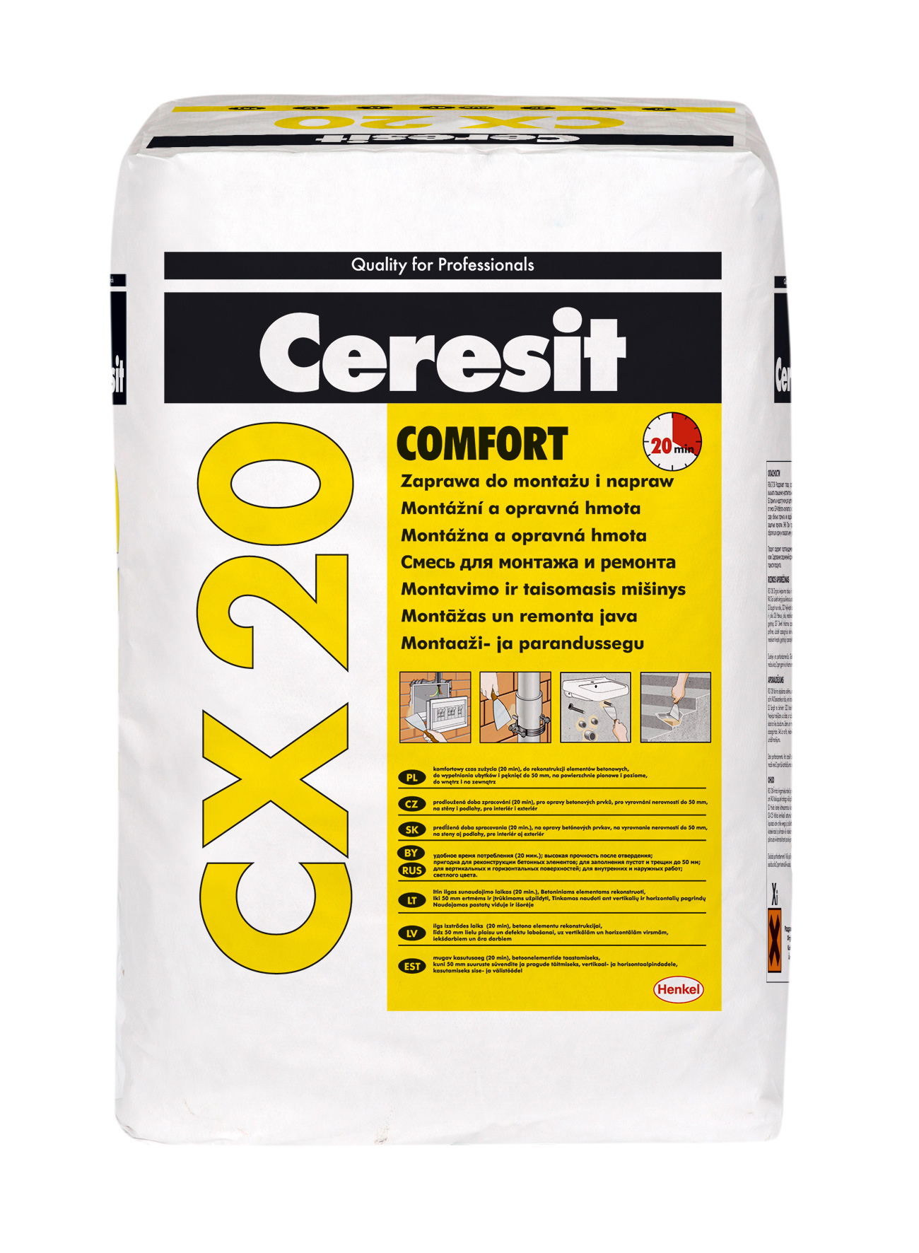 Greitai kietėjantis remontinis mišinys CERESIT Comfort CX20, 2 kg