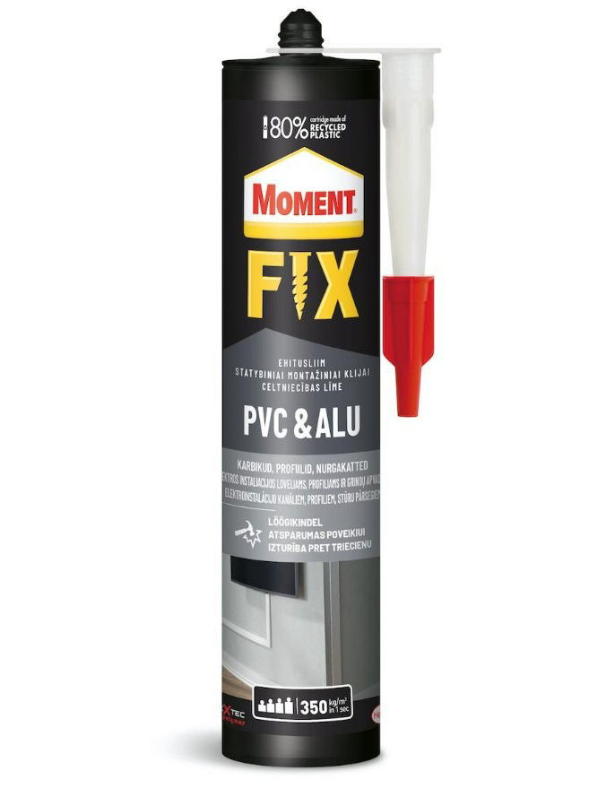 Montažiniai klijai, MOMENT FIX PVC&Aluminium, 440 g