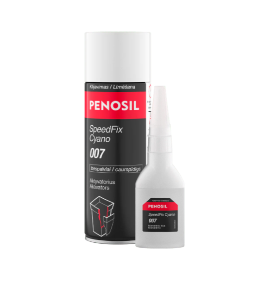 Klijų rinkinys PENOSIL SpeedFix Cyano 007, momentiniai klijai 50 g ir aktyvatorius 200 ml