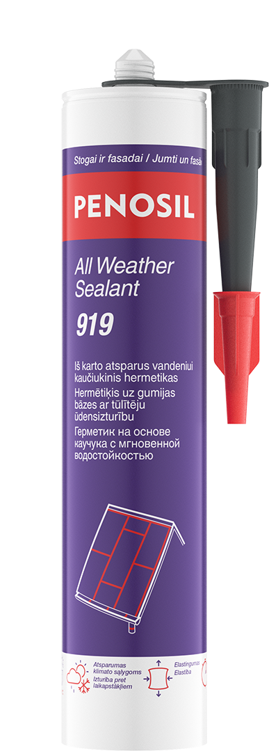 Vandeniui atsparus hermetikas PENOSIL ALL WEATHER SEALANT 919, pilkos sp., 300 ml