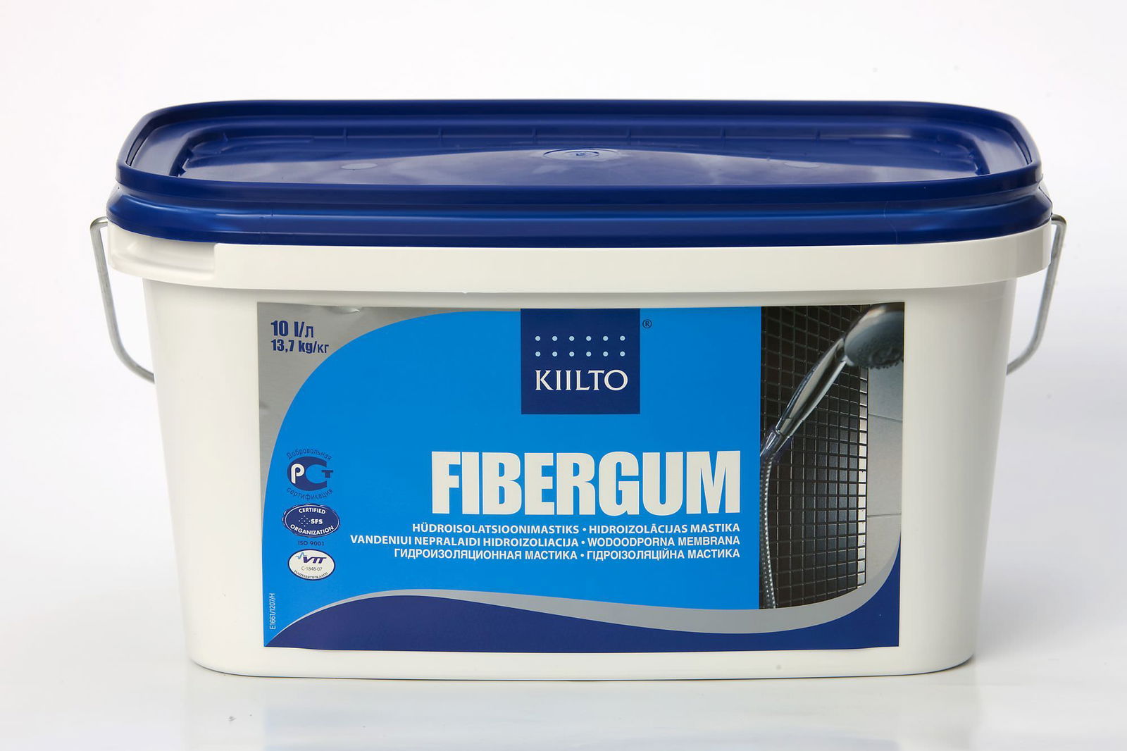 Hidroizoliacinė mastika KIILTO FIBERGUM, su mikro pluoštu, 14 kg