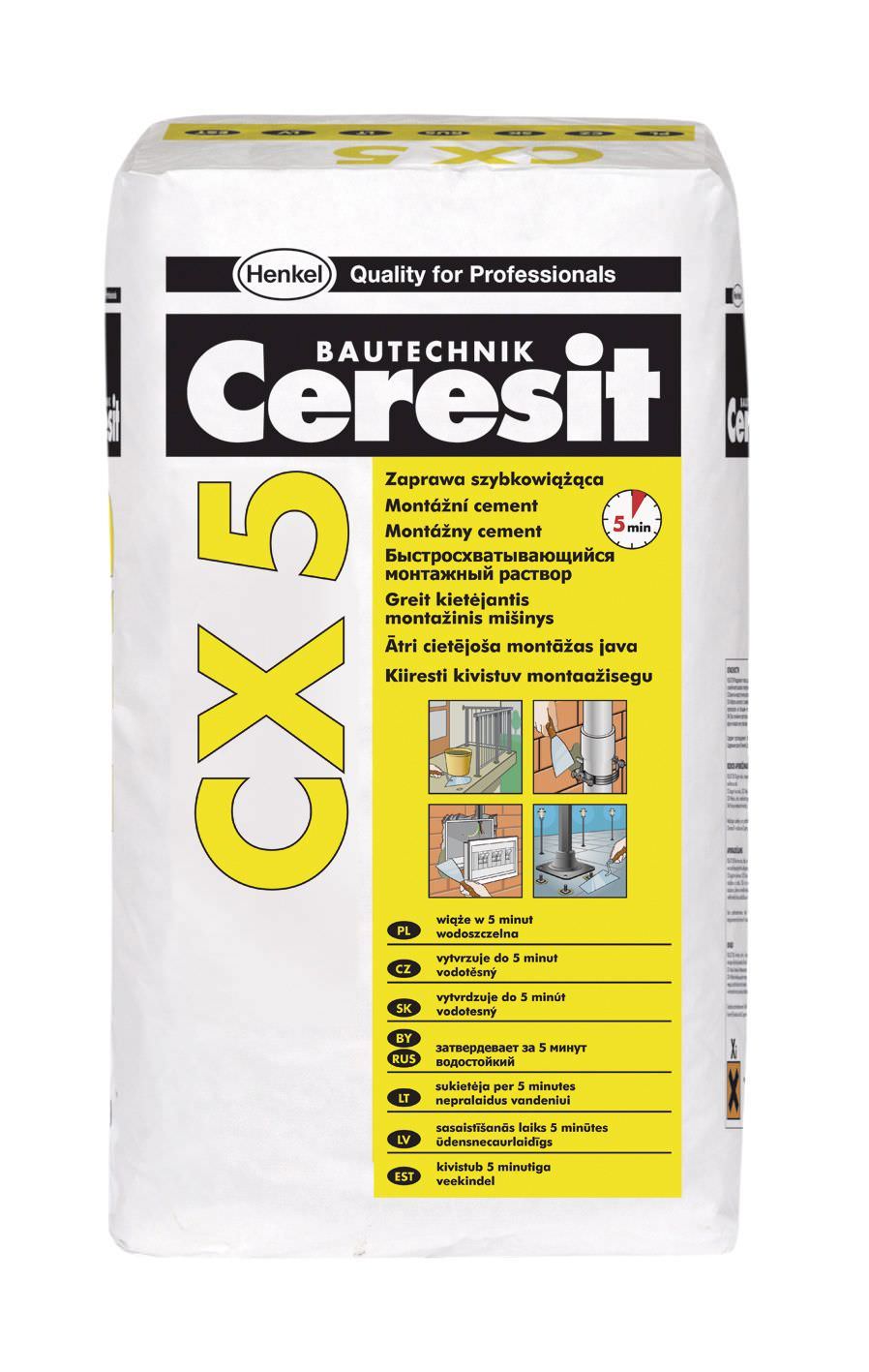 Greitai kietėjantis remontinis mišinys CERESIT CX5, 25 kg