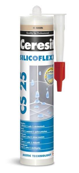 Sanitarinis silikoninis hermetikas CERESIT CS25 111, geležies pilkos sp., 280 ml