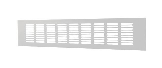 Aliumininės ventiliacijos grotelės RA640, 60 x 400 mm, baltos sp.