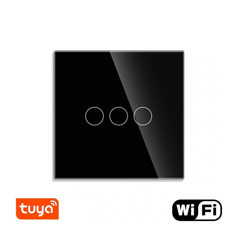 WiFi tripolis sensorinis jungiklis Feelspot, juodas 600W